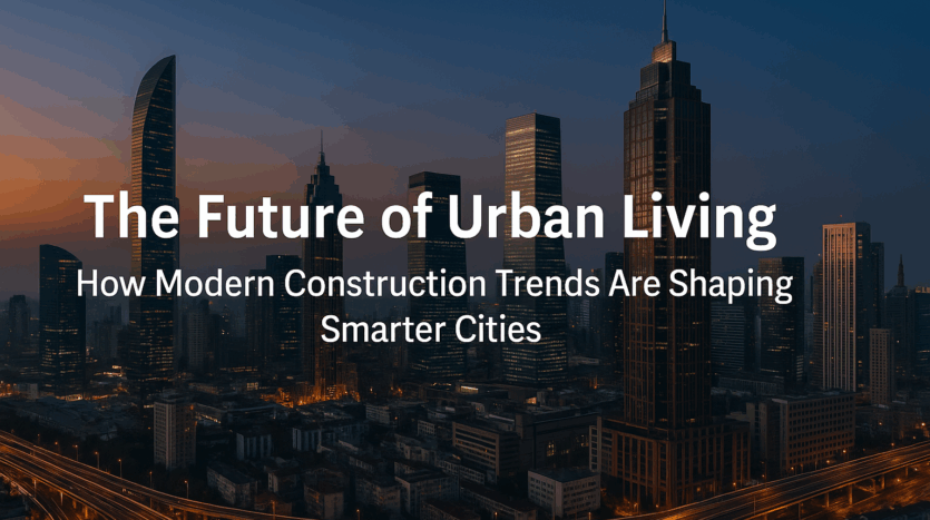 The Future of Urban Living Modern Construction Trends & Smart City Development