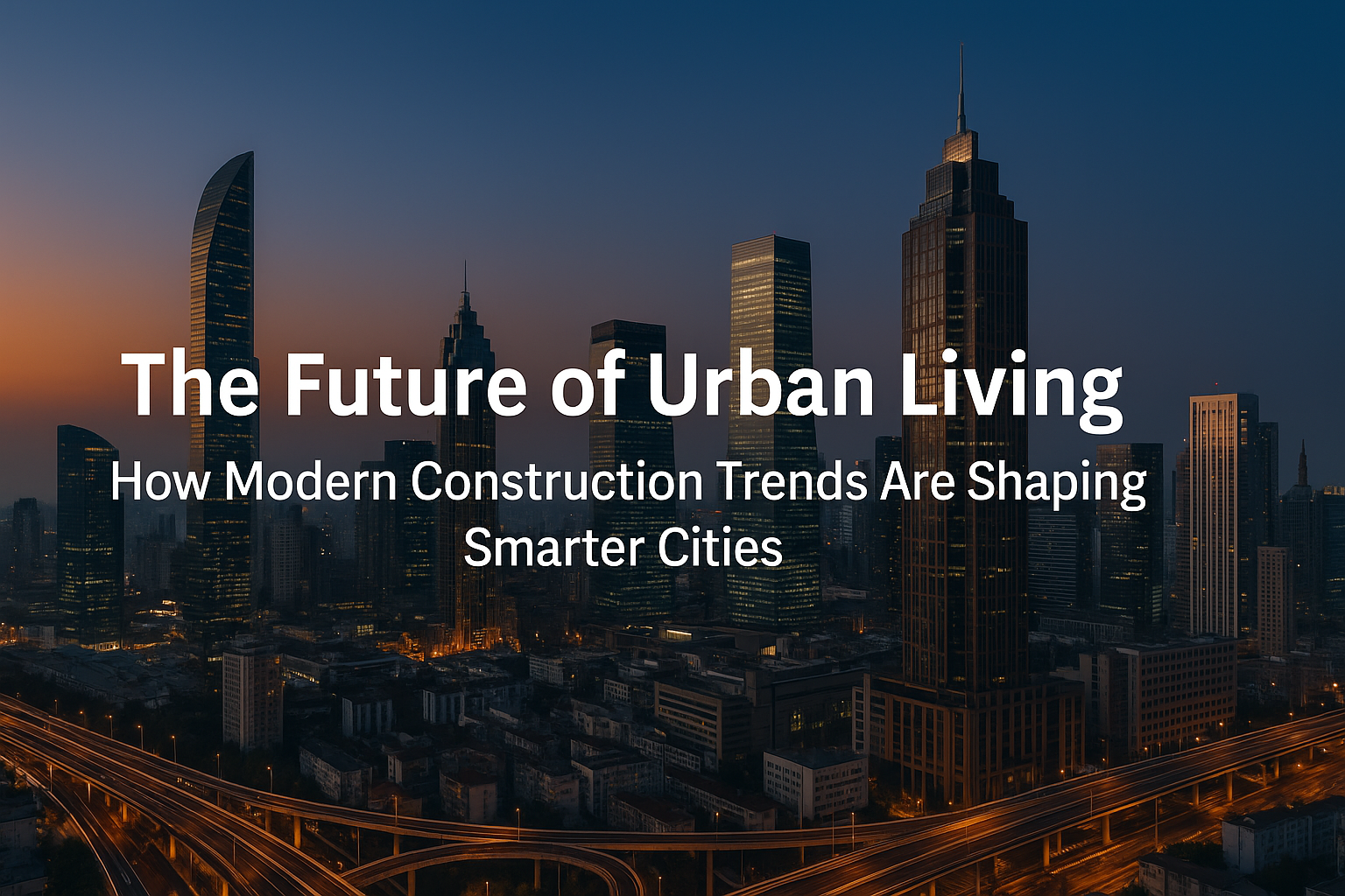 The Future of Urban Living | Modern Construction Trends & Smart City ...